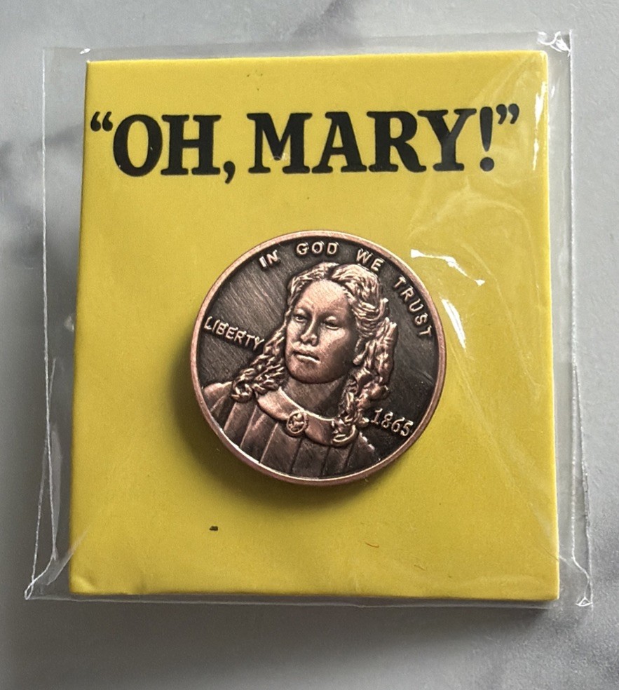 Oh, Mary Todd Lincoln Jinkx Monsoon London Play Official Penny Enamel Pin NEW 