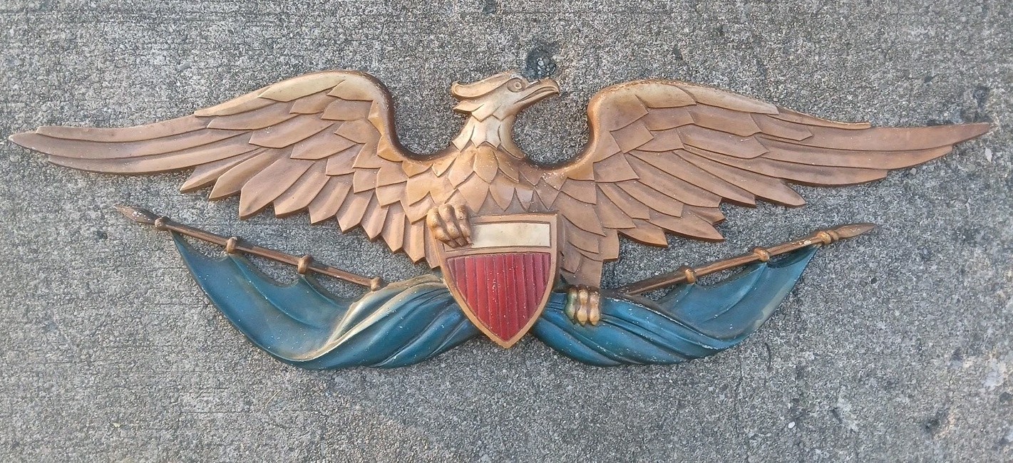 Vintage Sexton Patriotic American Eagle Shield Metal Wall Plaque 27