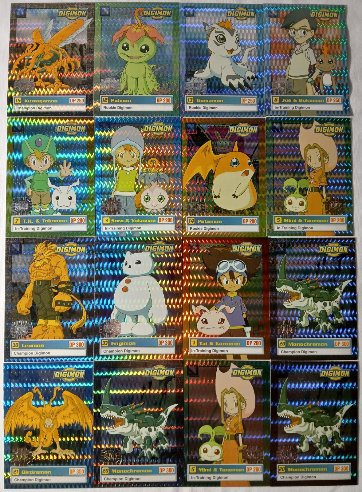 Vintage 1999 Upper Deck Digimon Exclusive Preview Card Lot 97x Prism Foil Base