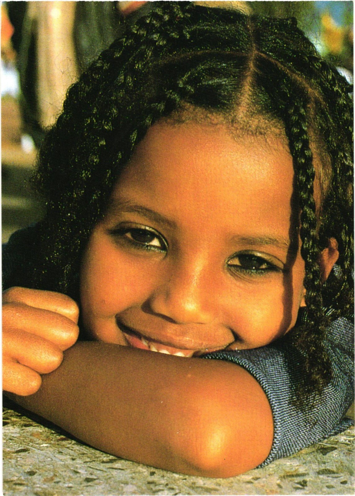 Ethiopia Smiling Girl Portrait Chrome Postcard Ethiopian Tourism Commission