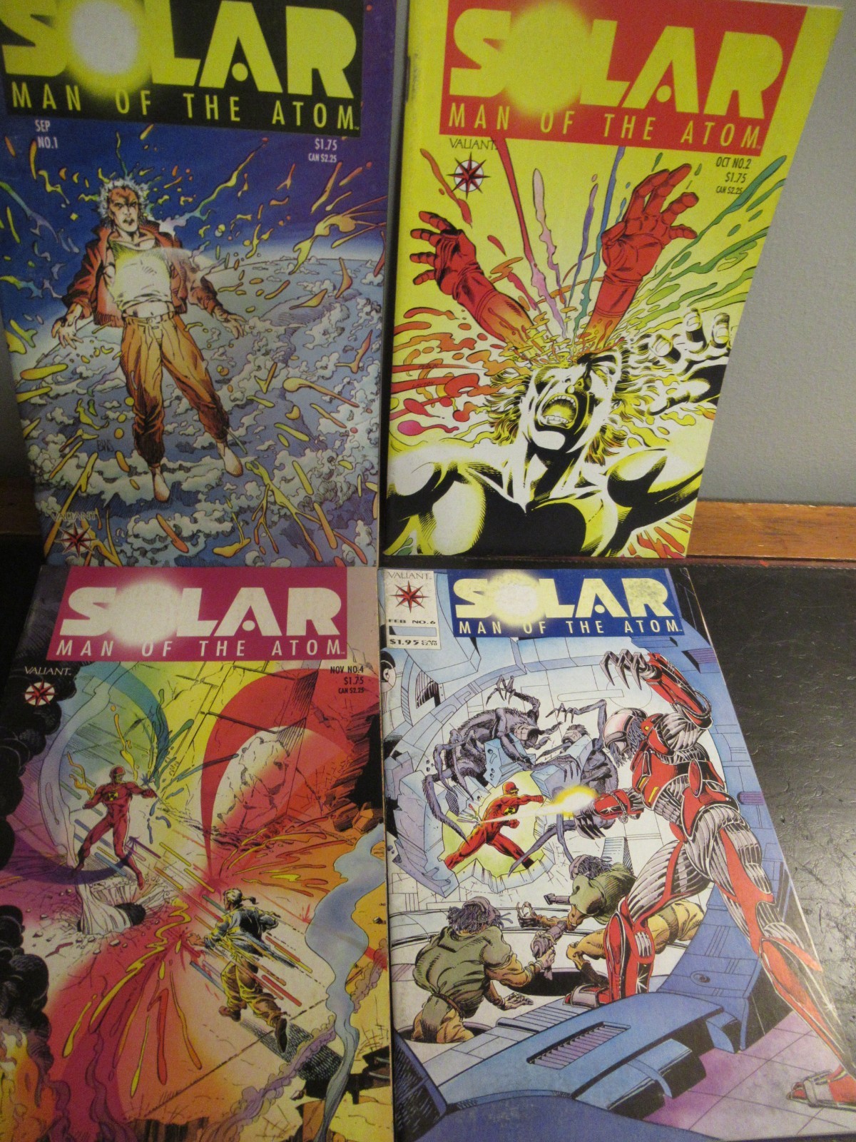 (4) Solar Man Of The Atom  Valiant Comic Books Comics Free USA Shipping