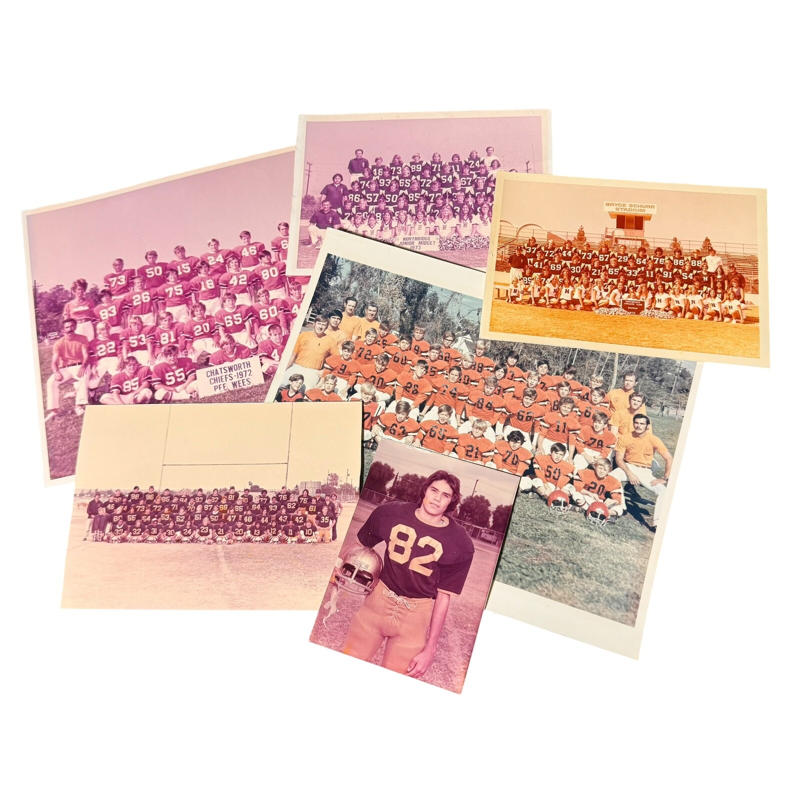 Vintage 70s Northridge Chatsworth High School Pee Wee Football Photo Lot