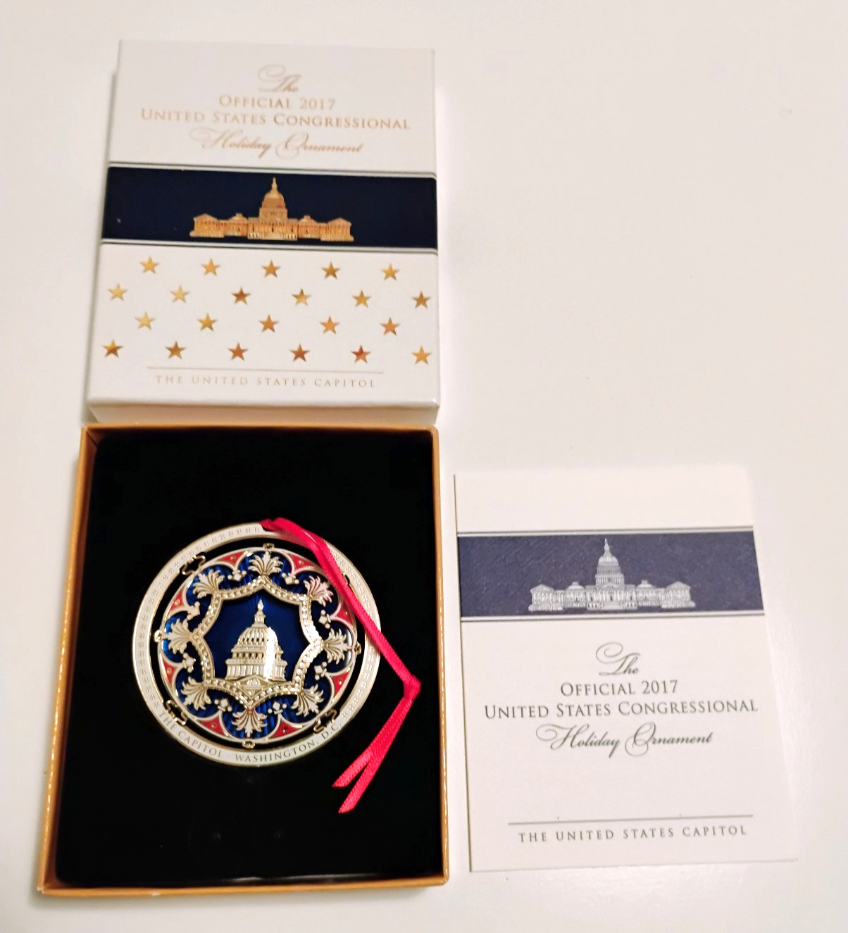 Official 2017 United States Congressional Holiday Ornament w/Box Christmas VTG Official 2017 United States Congressional Holiday Ornament w/Box Christmas VTG