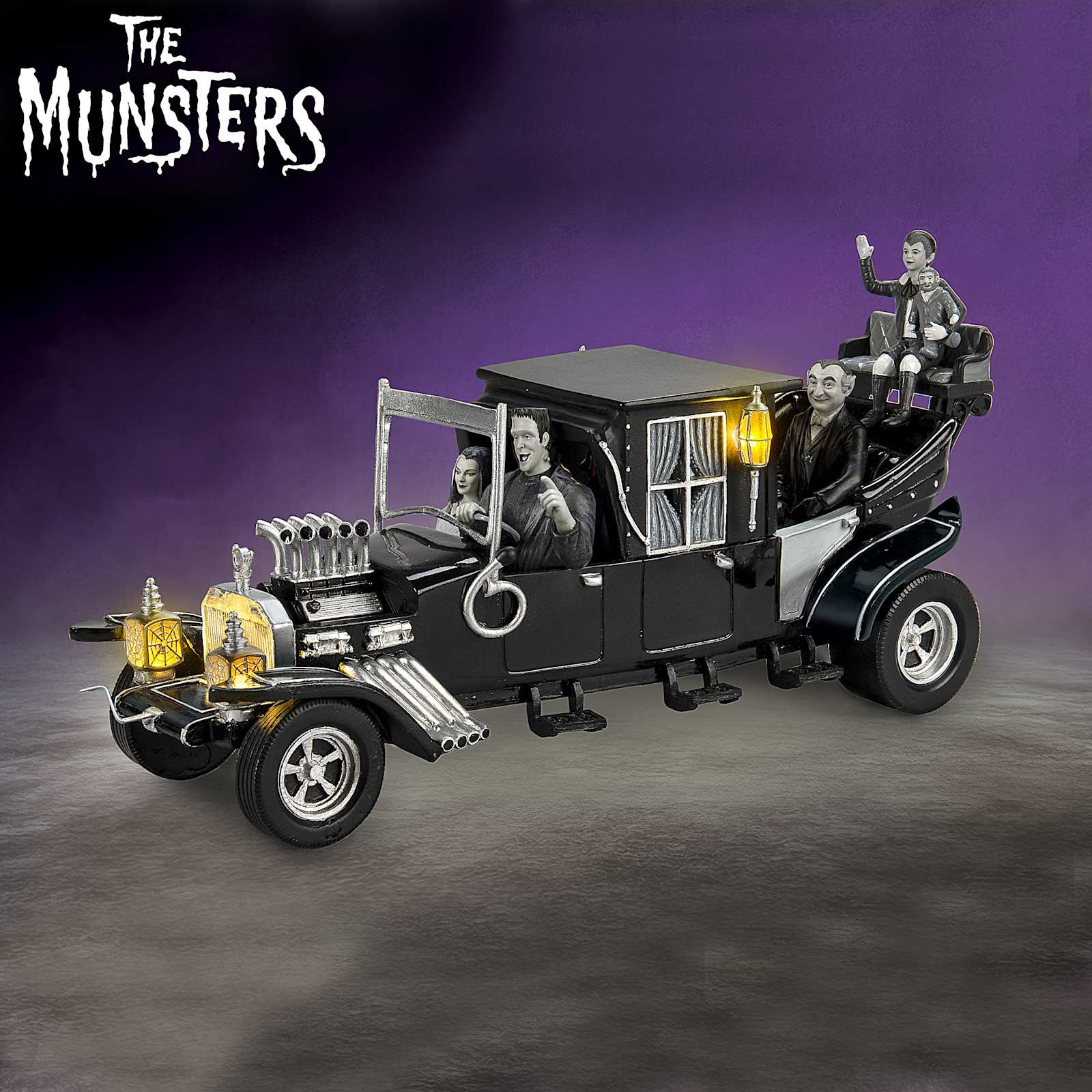 The Munsters Family Koach Lights Up And Plays TV Theme Song