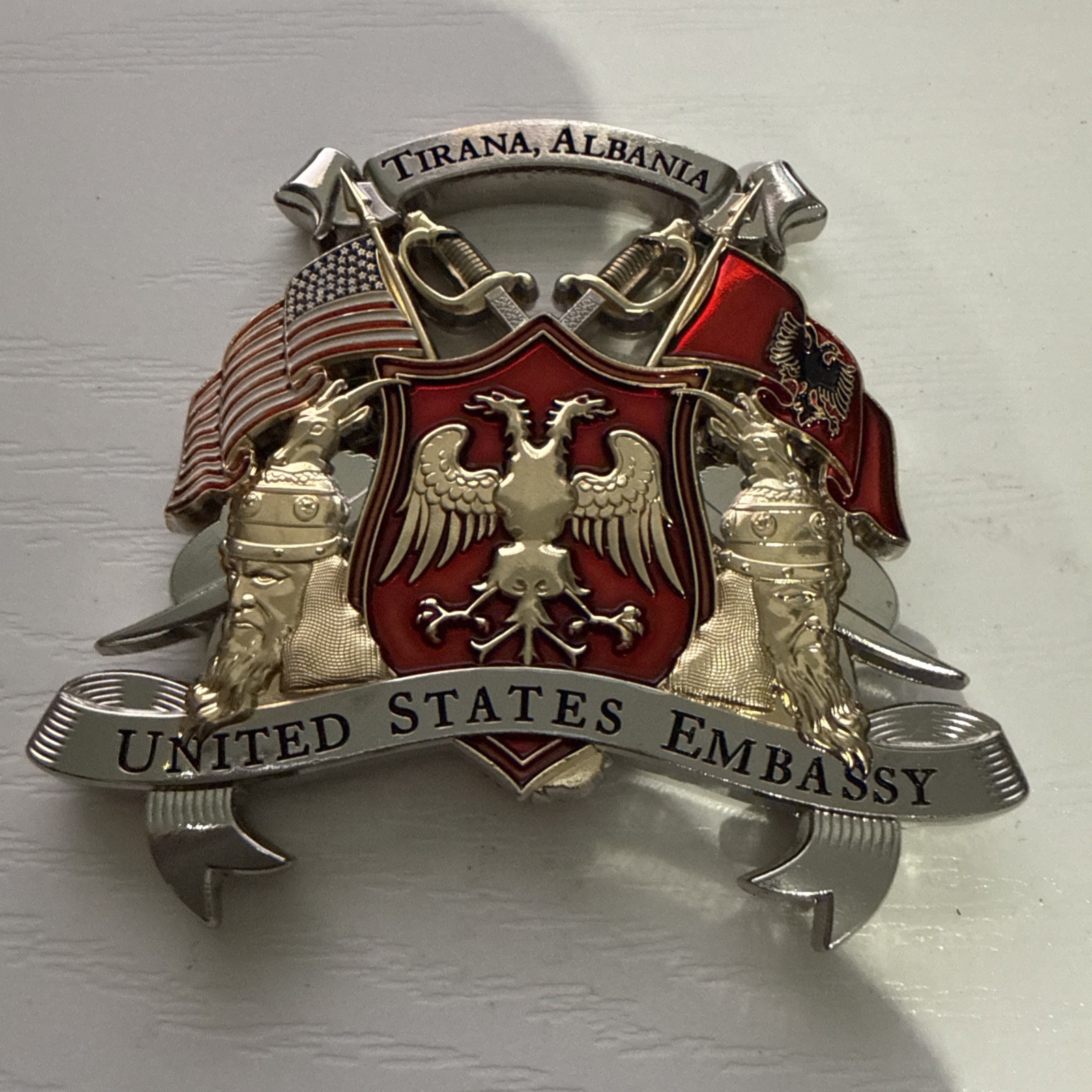 USMC MSG Det Marine Security Guard Detachment Tirana, Albania Challenge Coin