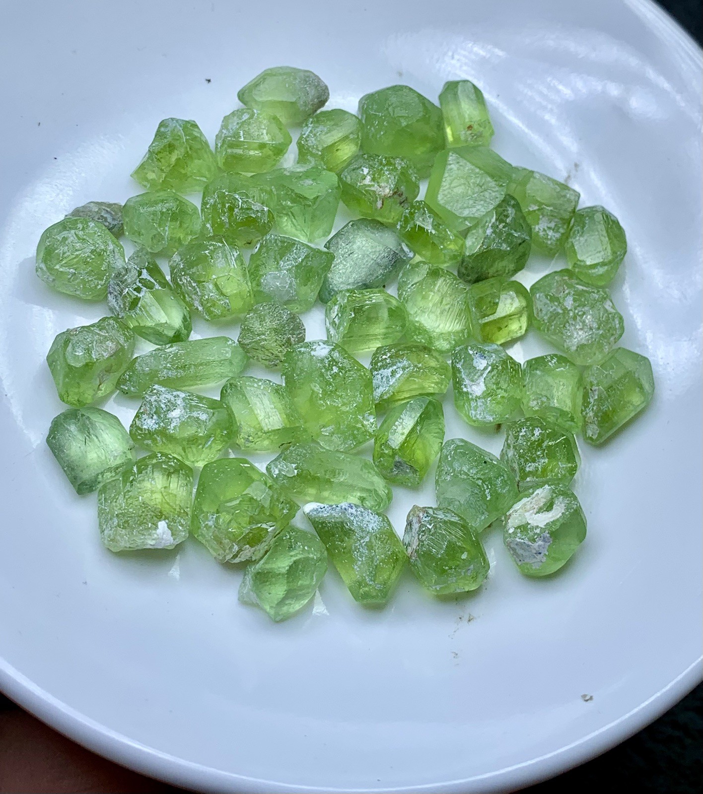Peridot Terminated clean crystals 100 grams lot from Pakistan, natural peridot 