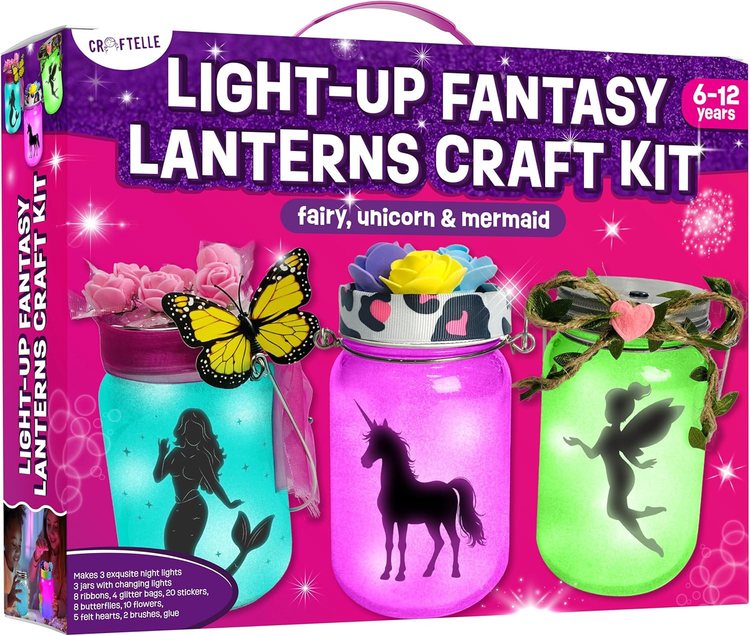 Light-Up Unicorn Fairy & Mermaid Lanterns Craft Kit – Christmas Gifts for 8 9 10 Light-Up Unicorn Fairy & Mermaid Lanterns Craft Kit – Christmas Gifts for 8 9 10