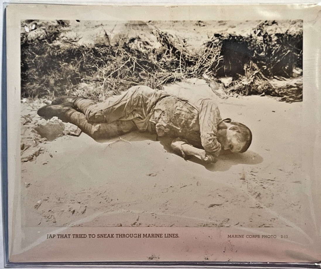 Saipan US MARINE CORPS 5th Battalion WWII 1944 Propaganda Casualty Photo 7F