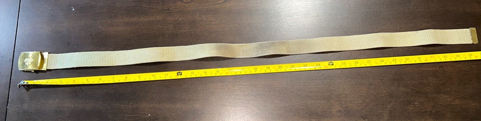 Older Style 36 Inch Adjustable Boy Scout Belt With Buckle #5