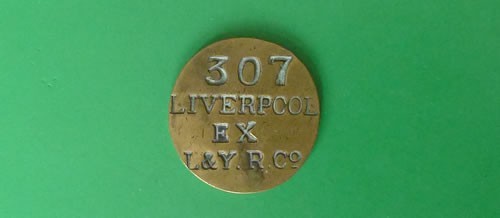 railway pay check L&YR Co LIVERPOOL EX 307 Exchange Station LYR Lancashire Yorks