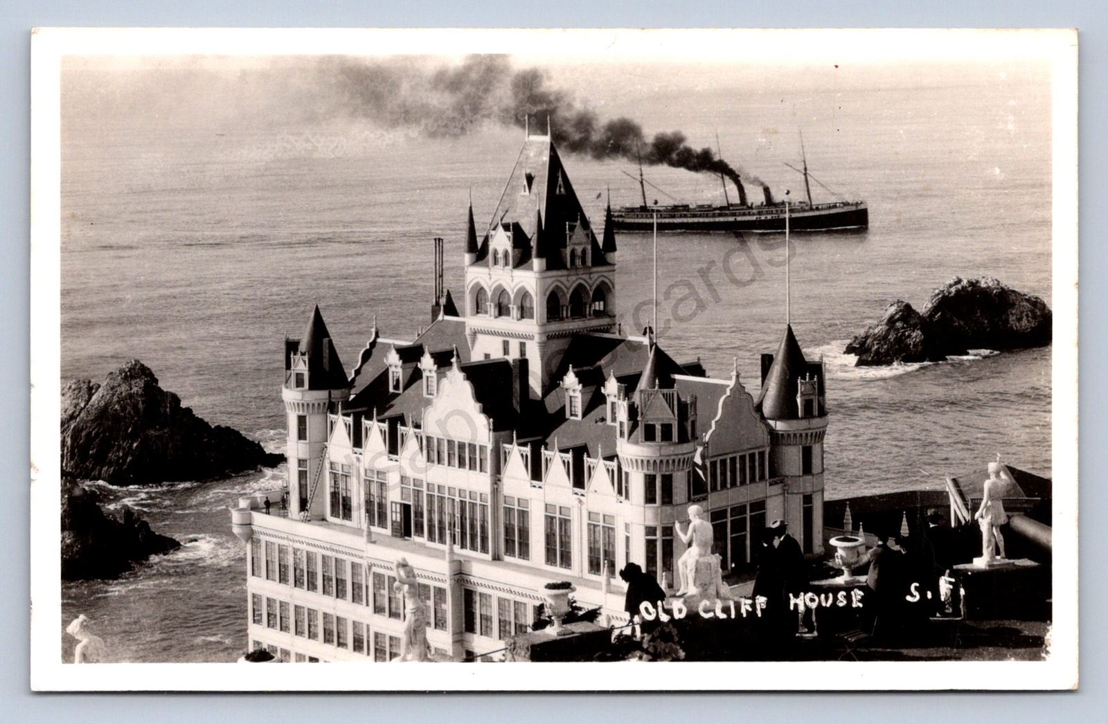 K8/ San Francisco California Postcard RPPC c1930s Old Cliff House  44