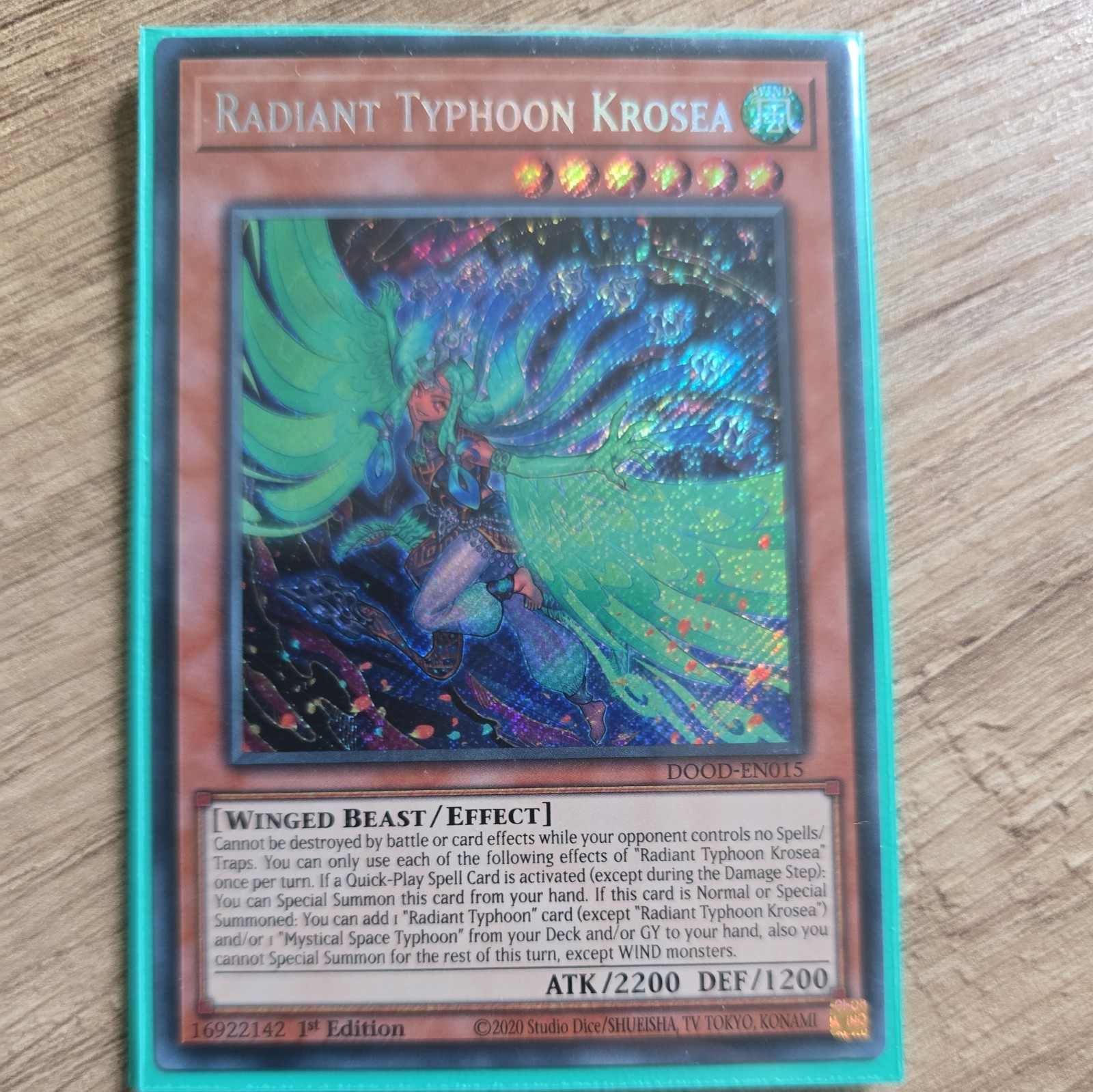 Radiant Typhoon Krosea DOOD-EN015 1st Edition Secret Rare Yu-Gi-Oh