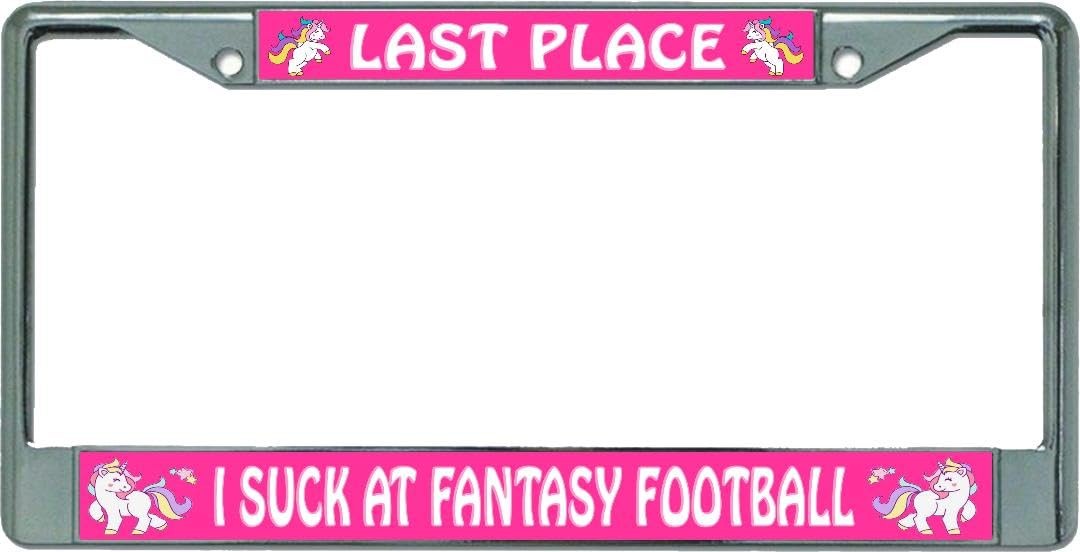 I Suck At Fantasy Football #3 Chrome License Plate Frame I Suck At Fantasy Football #3 Chrome License Plate Frame