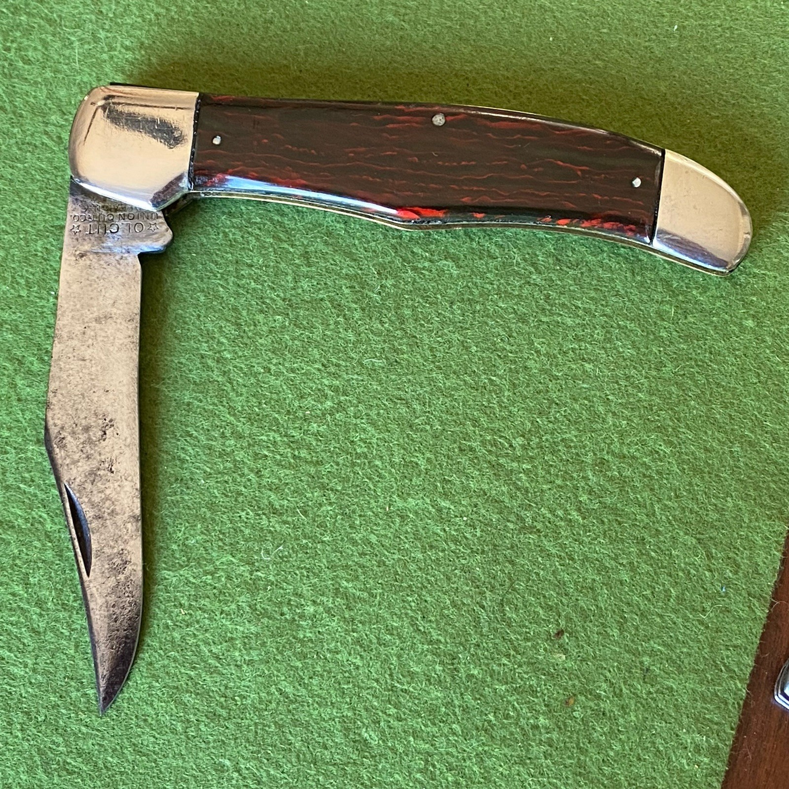 Old Vintage Olcut Union Cut Co Folding Hunter Pocket Knife