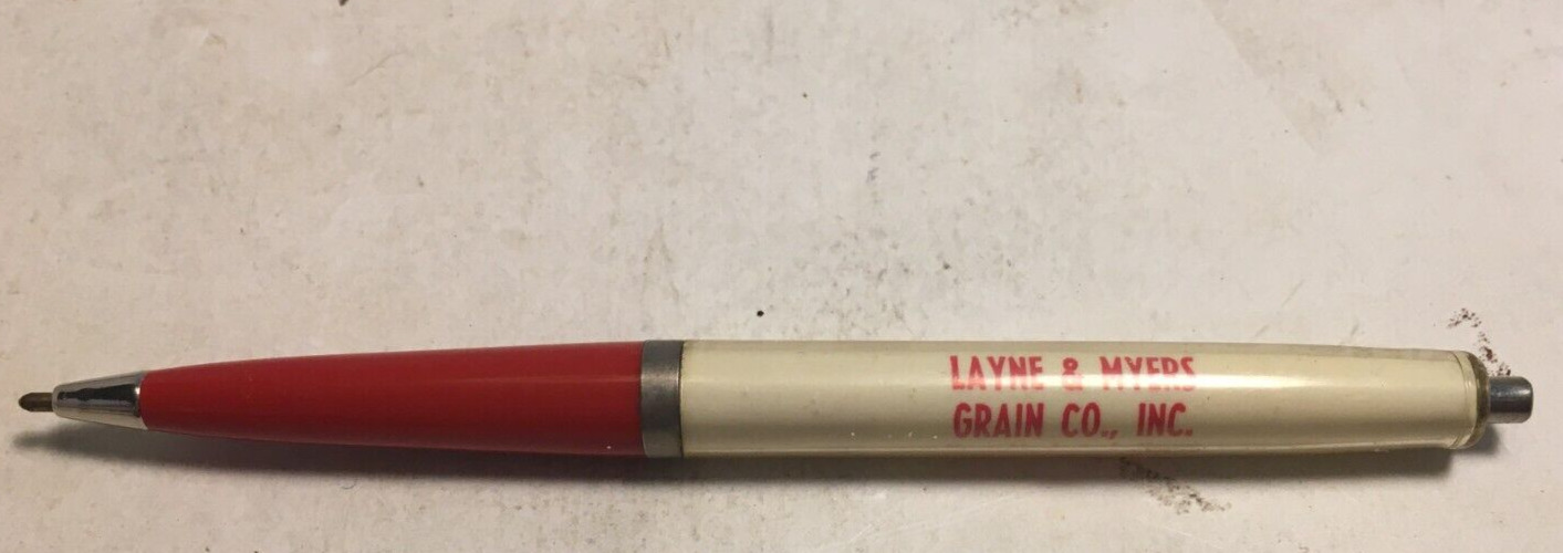 Vintage RiteOgraph Advertising Pen Layne & Myers Grain Inc New Market Indiana
