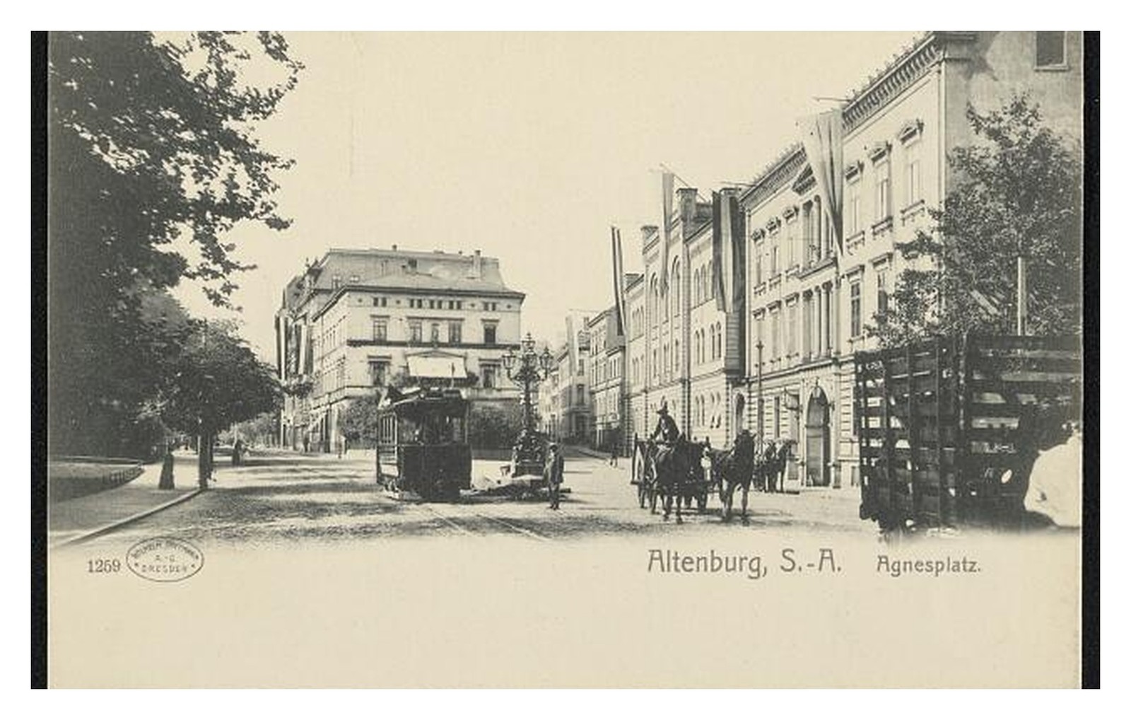 Altenburg Germany Agnesplatz Standard Postcard