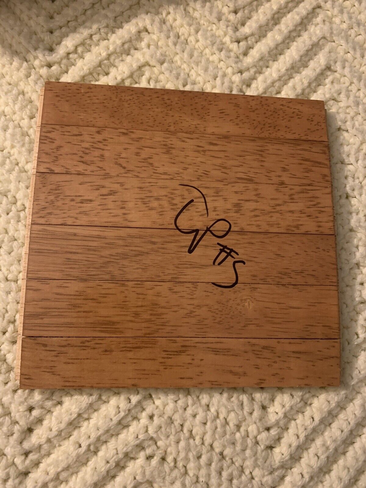 Tyrese Proctor signed 6 x 6 Wood floor tile Autographed Duke Blue Devils