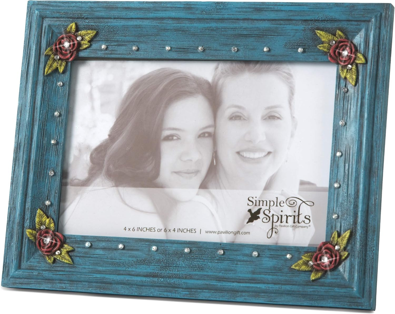 Pavilion Simple Spirits Blue Floral Photo Frame 7.75 x 6.5 Inch 41020