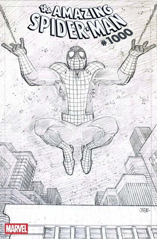 AMAZING SPIDERMAN 1000 2nd PRINT JOHN ROMITA JR B&W SKETCH VARIANT NM vol 7 2026