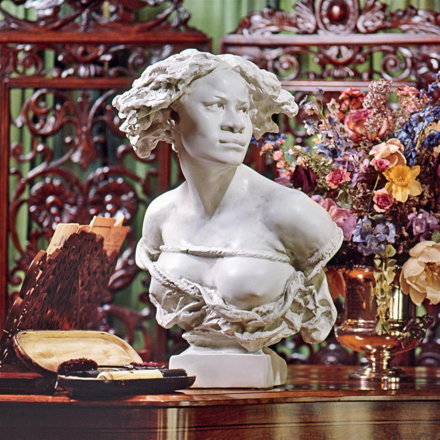 Large: The Captive Negresse Female Jean-Babtiste Carpeaux Replica Sculpture Bust
