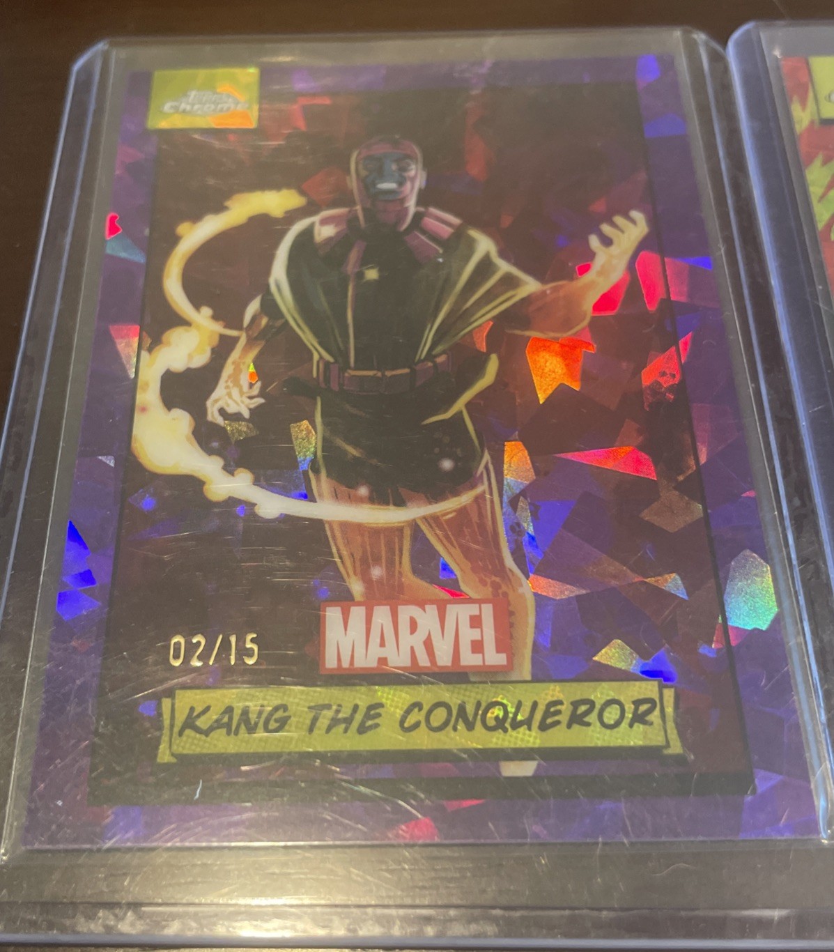 2024 Topps Chrome Marvel Sapphire #/15 Kang The Conqueror Purple Marvel Chrome