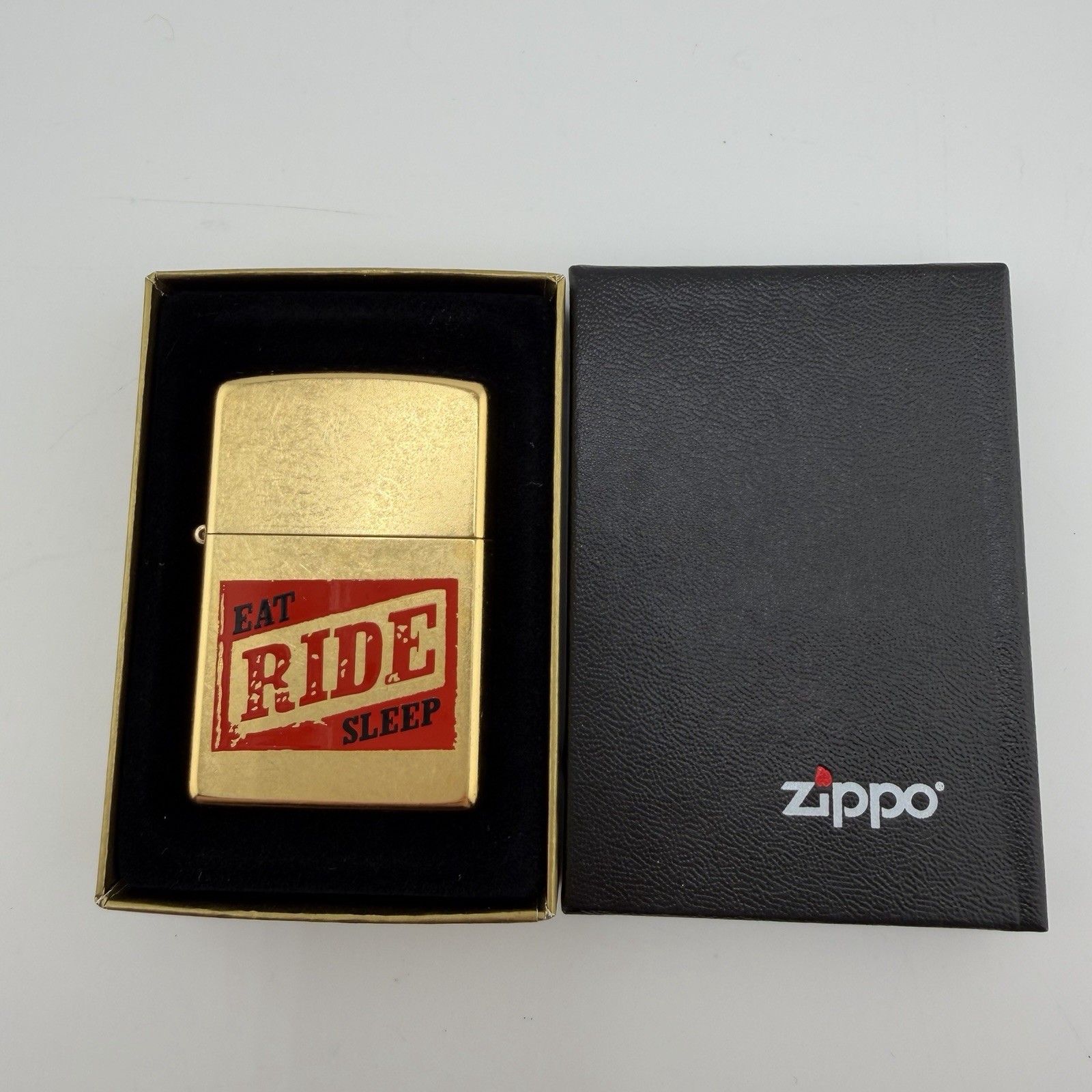 2004 MARLBORO EAT RIDE SLEEP ZIPPO LIGHTER UNFIRED in ORIGINAL BOX NOS