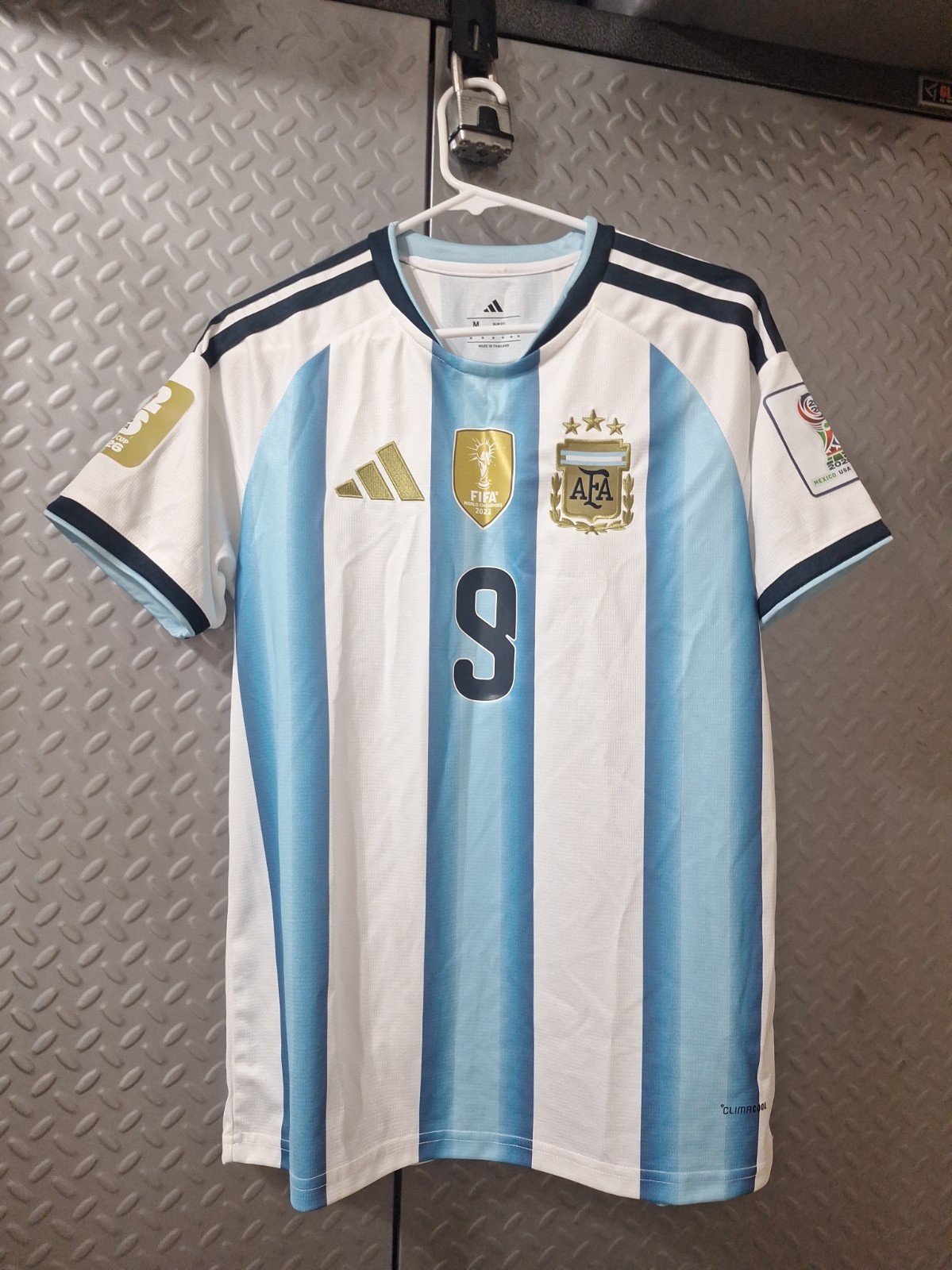 Adidas 2026 Argentina National Team Julian Alvarez Home Jersey Medium Rare