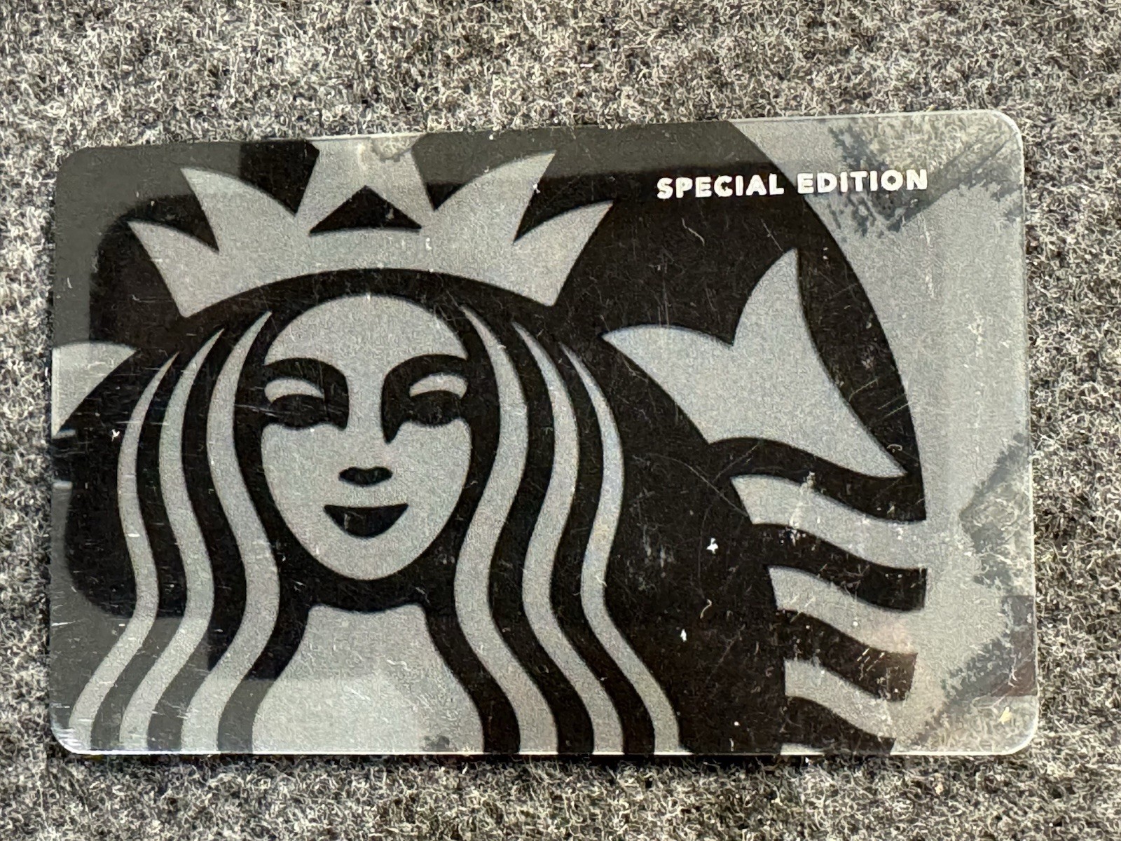 Starbucks 2013 Special Edition Black Silver Siren Logo Collectible GC No Balance