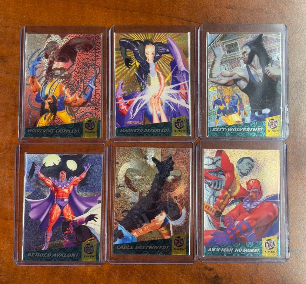 1994 FLEER ULTRA X-MEN FATAL ATTRACTIONS COMPLETE 6-CARD CHASE SET