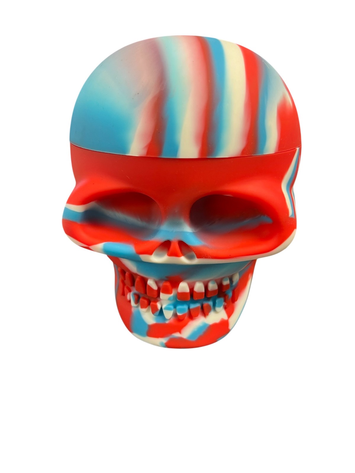 1pc Silicone Container 500ml Large Skull Shape Storage Jar Red,White,Blue 1pc Silicone Container 500ml Large Skull Shape Storage Jar Red,White,Blue