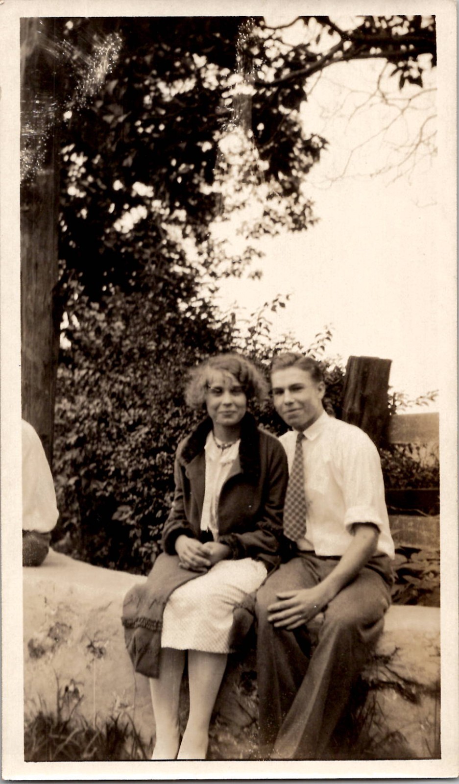 Harmonsburg PA Cute Blonde Flapper Woman Handsome Man 1926 Antique Photo