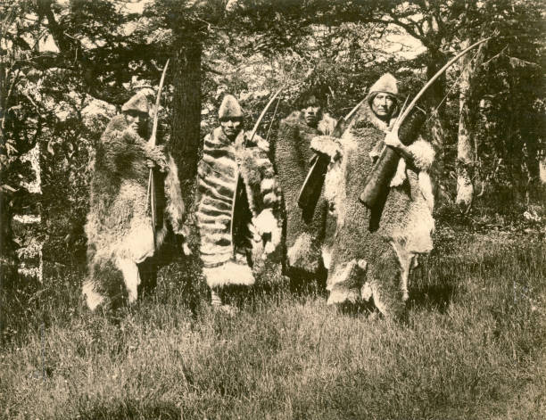 Ona hunters Argentina 1926 Old Photo