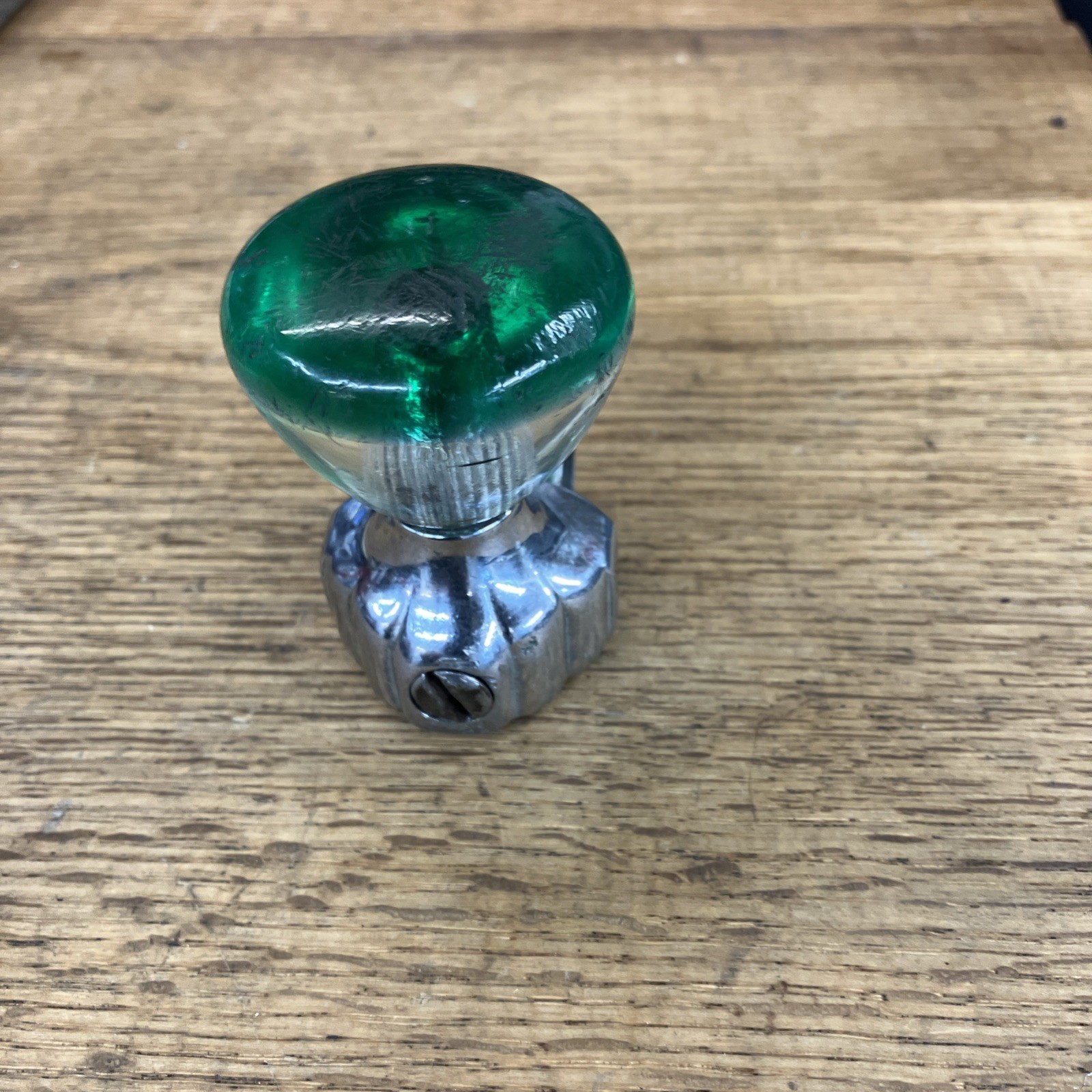 Vintage Casco Green & Clear Lucite Steering Wheel Suicide Spinner Knob Rat Rod