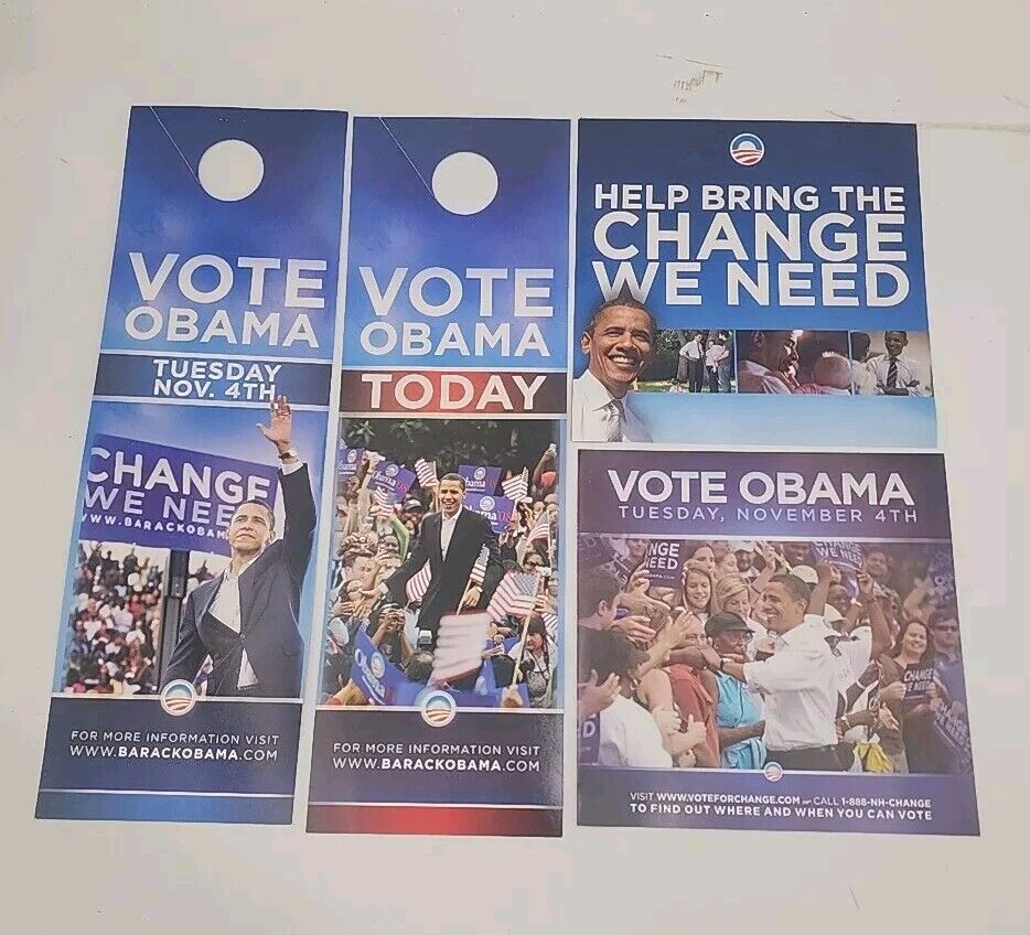 Obama /Biden Campaign 2008 Door Hangers  & Pamphlets Collection New Hampshire
