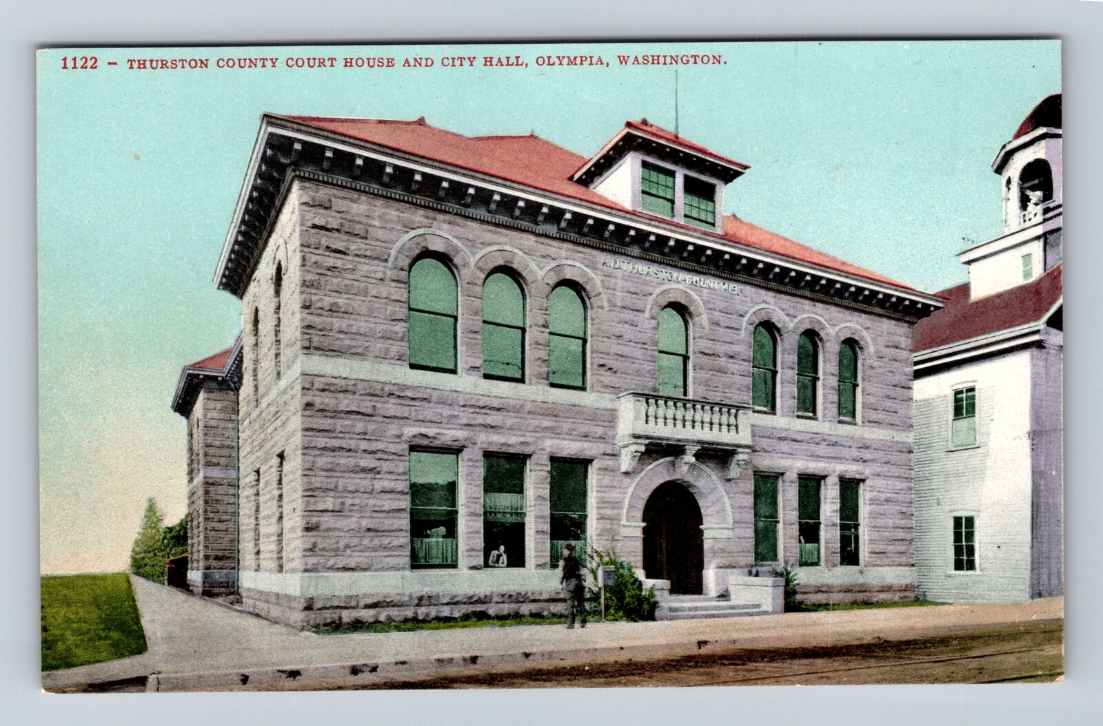 Olympia WA-Washington, Thurston Co Court House, City Hall Vintage Postcard