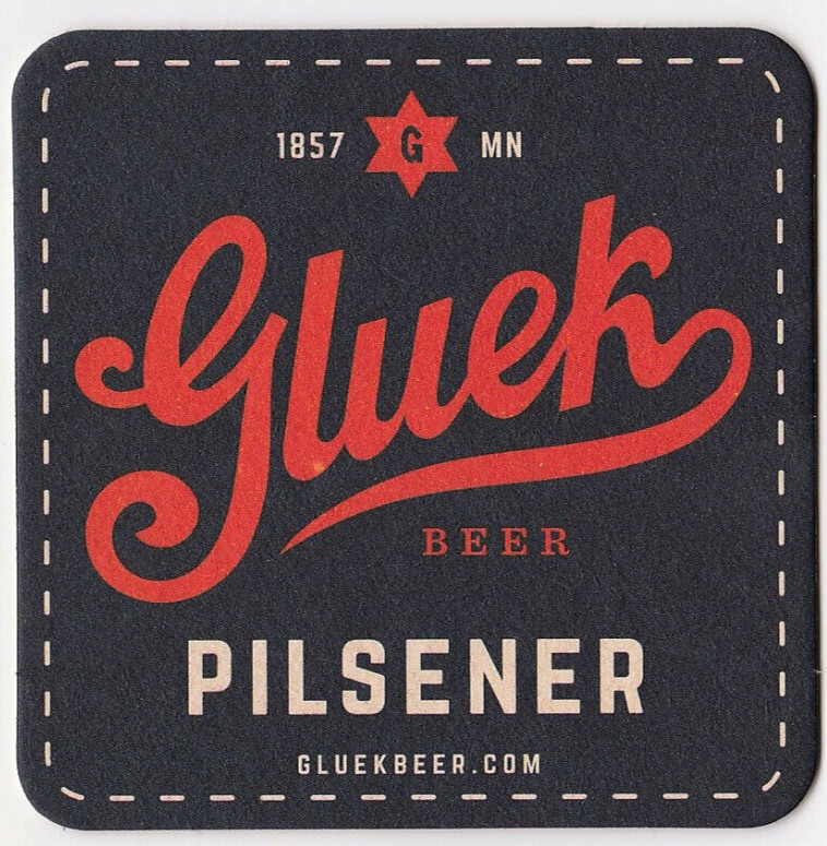 Gluek Beer Co  Beer Coaster Golden Valley MN