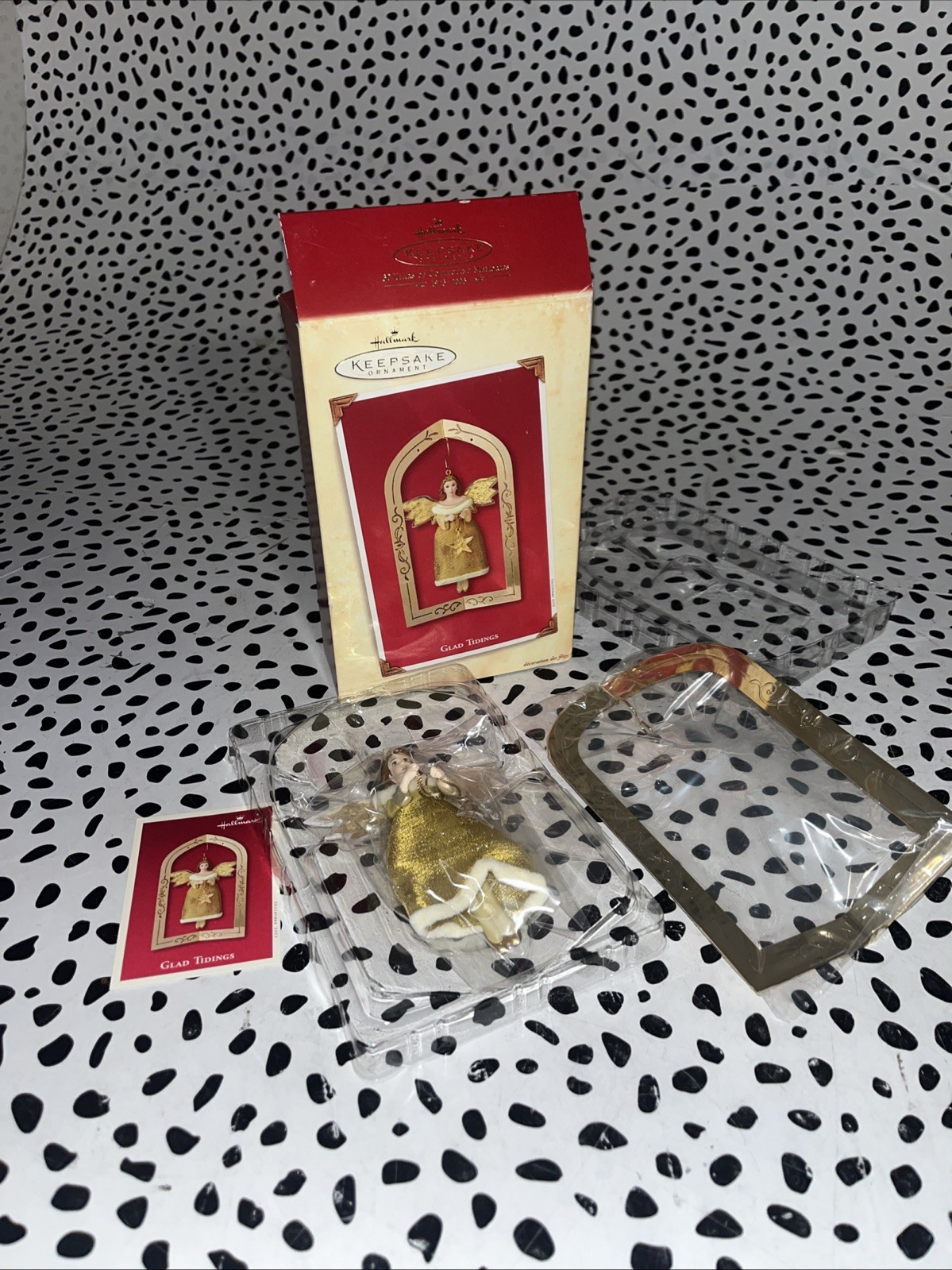 NEW 2003 Hallmark Keepsake Glad Tidings Christmas Ornament *2 pcs