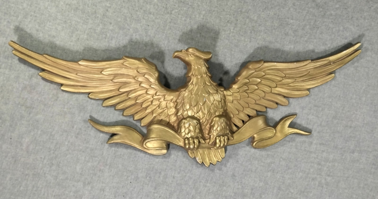 Sexton VTG 1971 USA Cast Metal Eagle Wall Plaque Brown With Spread Wings 27