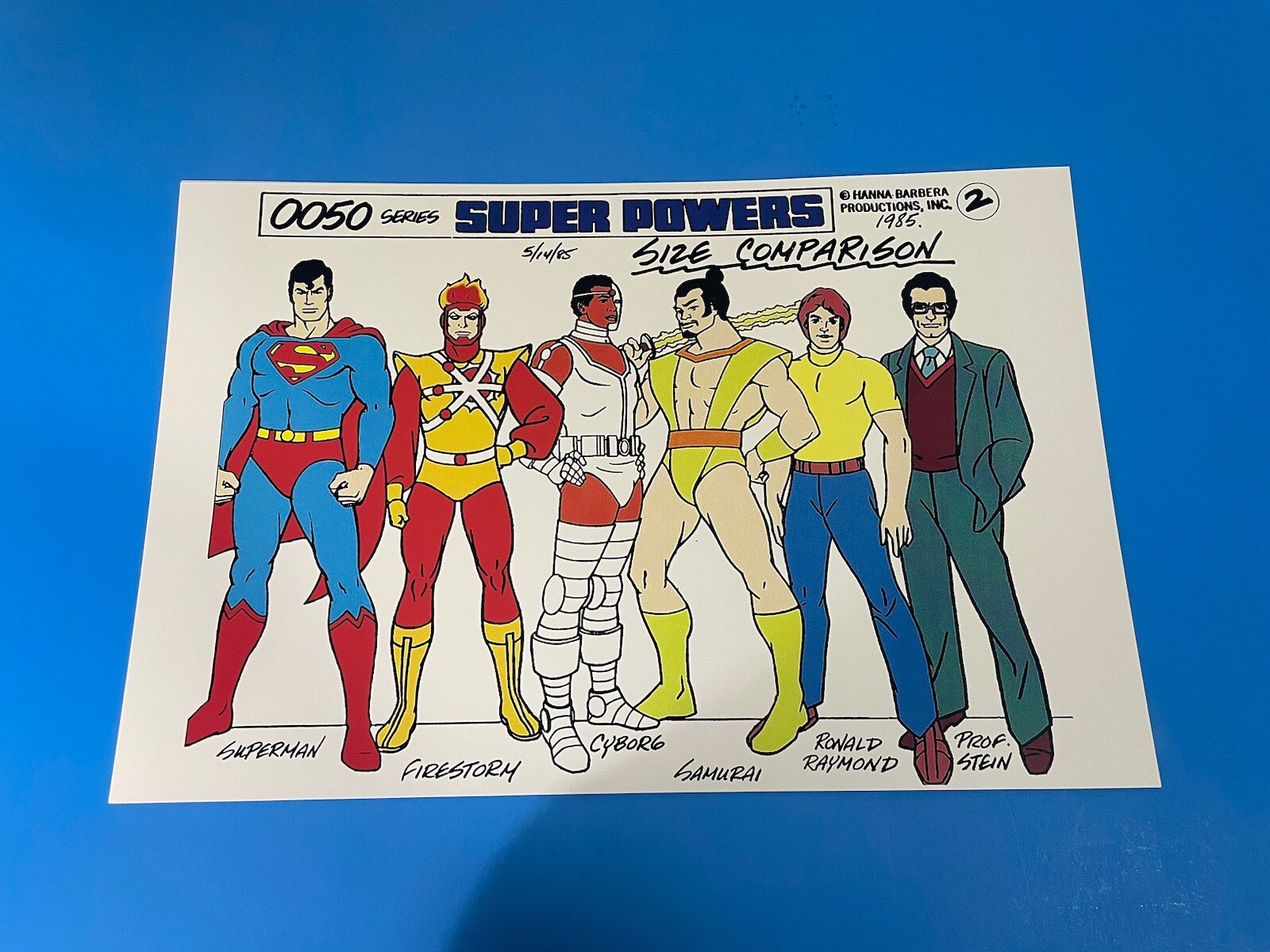 HANNA BARBERA SUPER POWERS SIZE COMPARISON POSTER PIN UP NEW (FIRESTORM CYBORG)