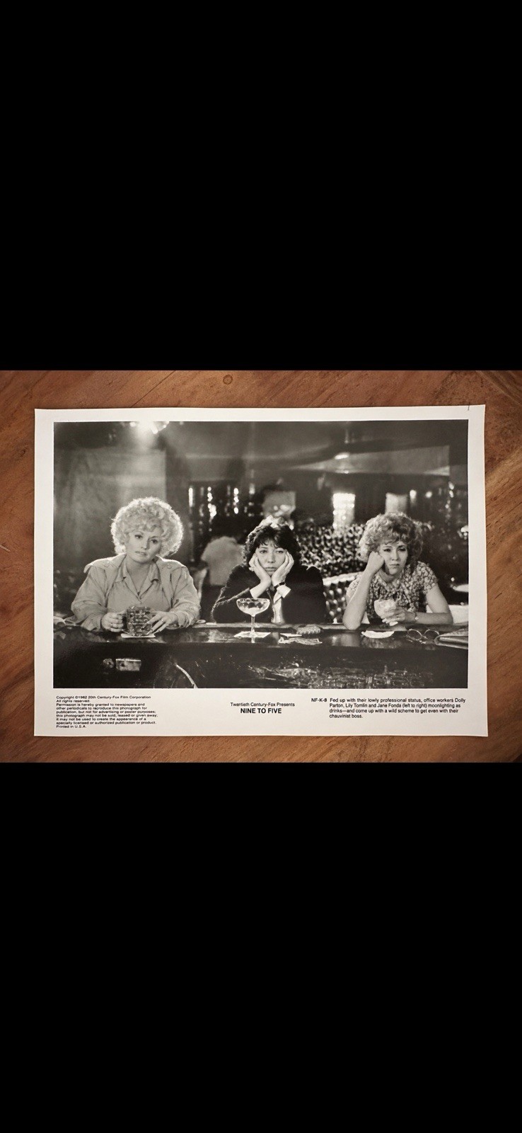 1980 Nine to Five Original Press Photo Dolly Parton Jane Fonda Lily Tomlin
