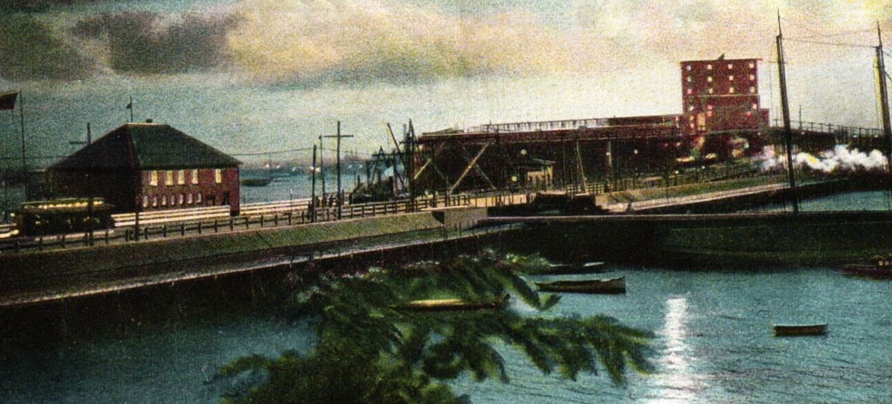 Chelsea Bridge From Charlestown Massachusetts MA C1901 Unposted Postcard