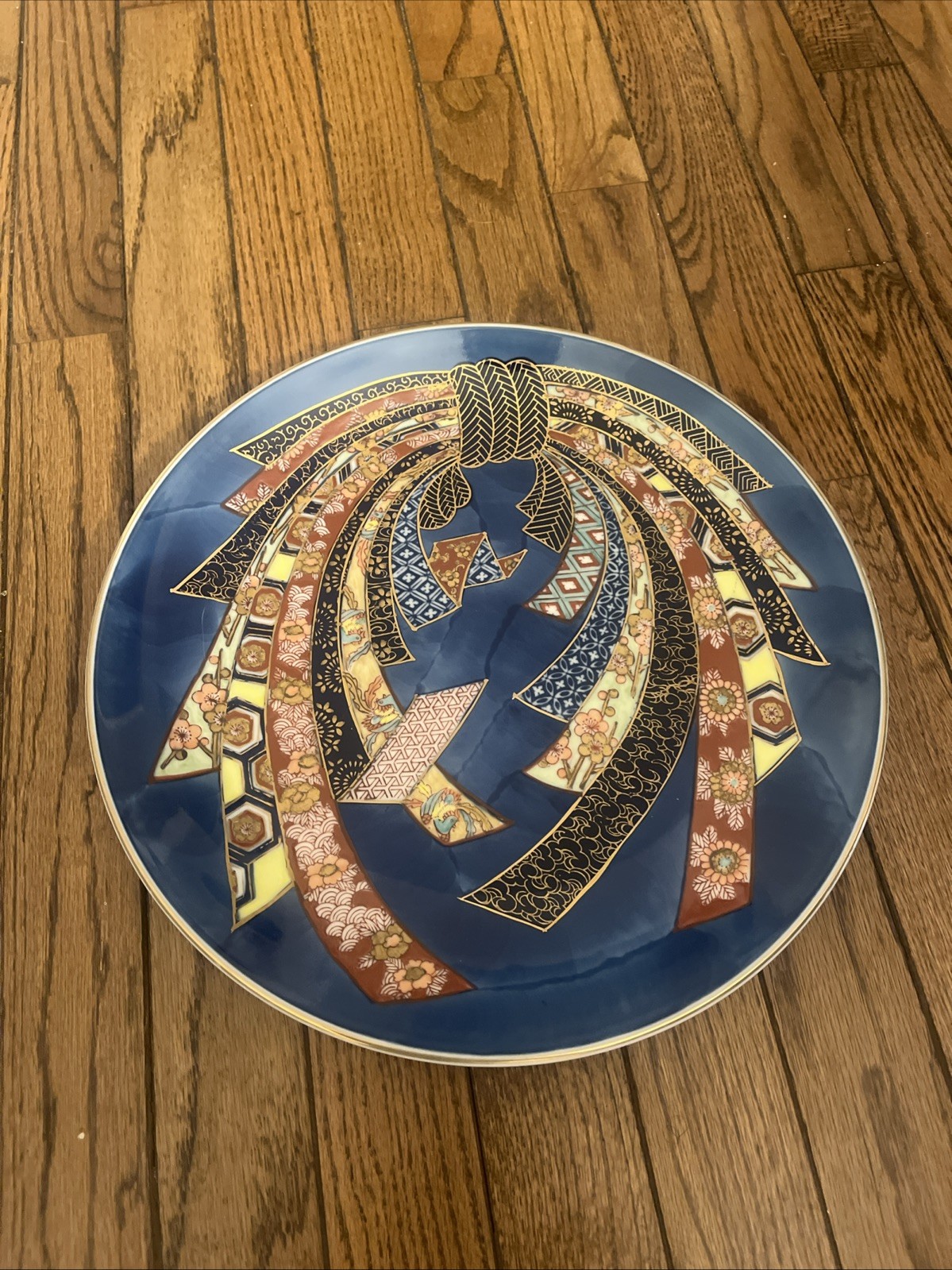 Japanese Arita Ware Imari Plate  Extra Large 12.5” TETSUZAN Rare Luxury Antique