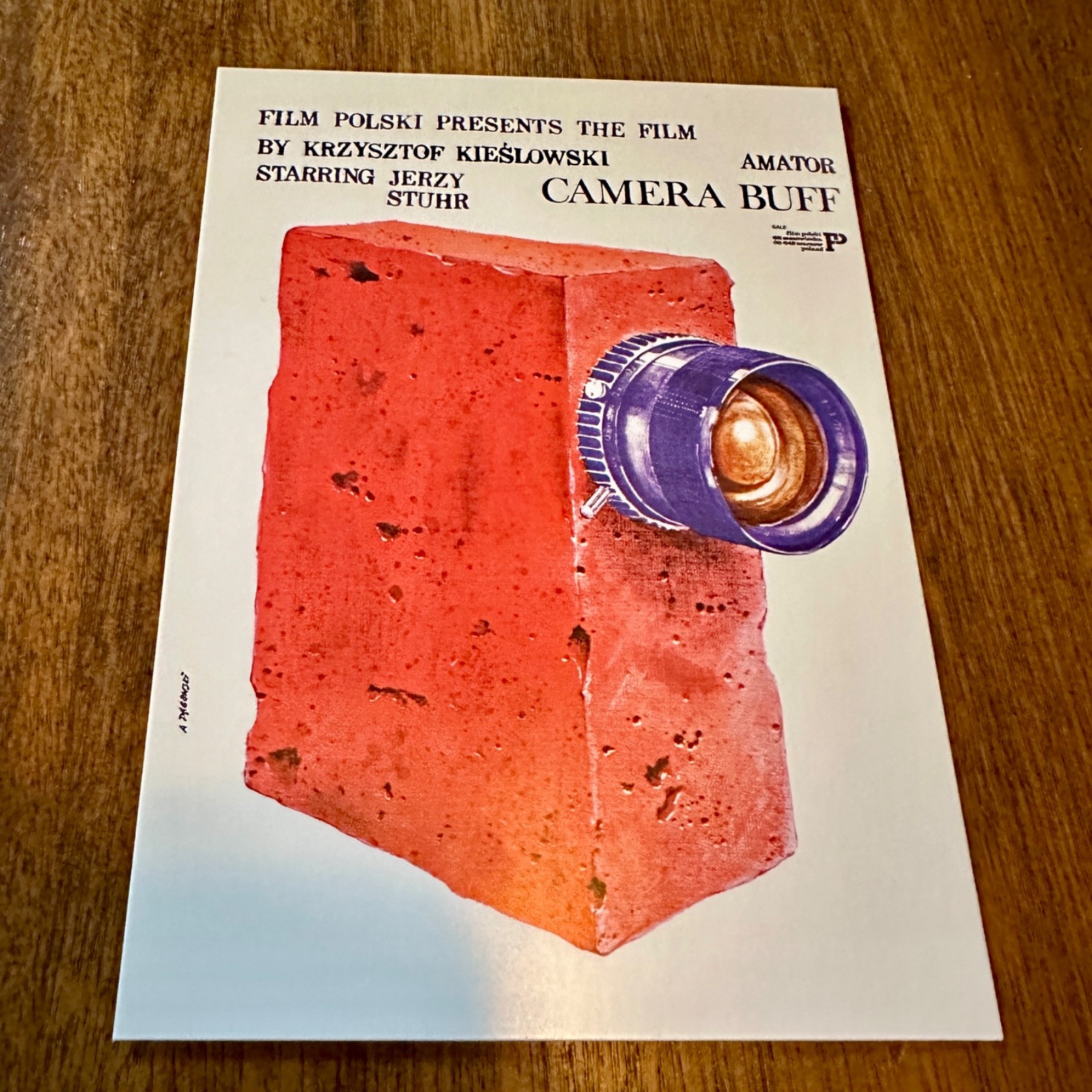 Camera Buff Amator Kieslowski Stuhr Vintage Polish Film Polski Movie Postcard