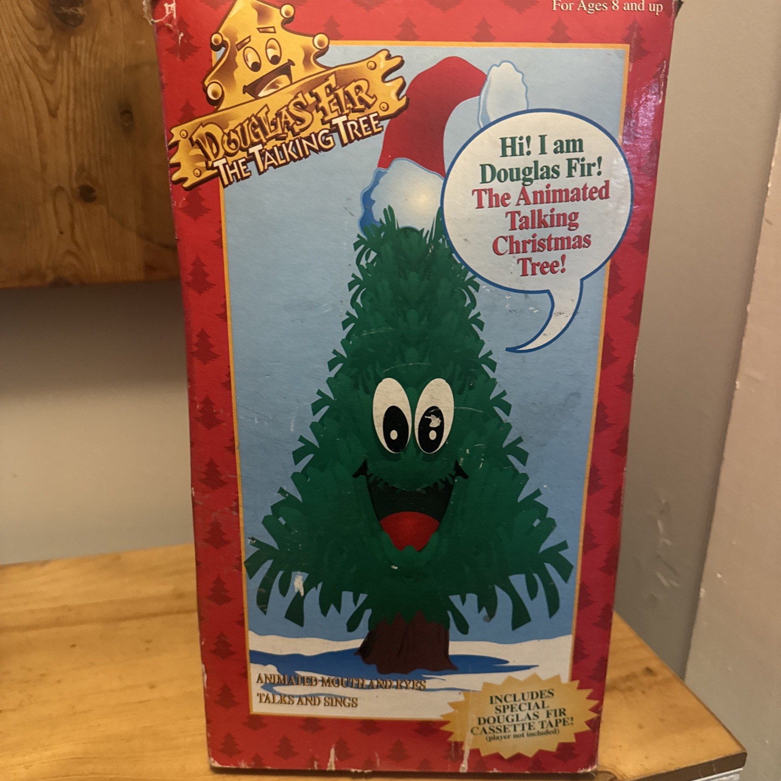 VTG Douglas Fir The Talking Christmas Tree Animated Motion Activated 3 Ft NOB