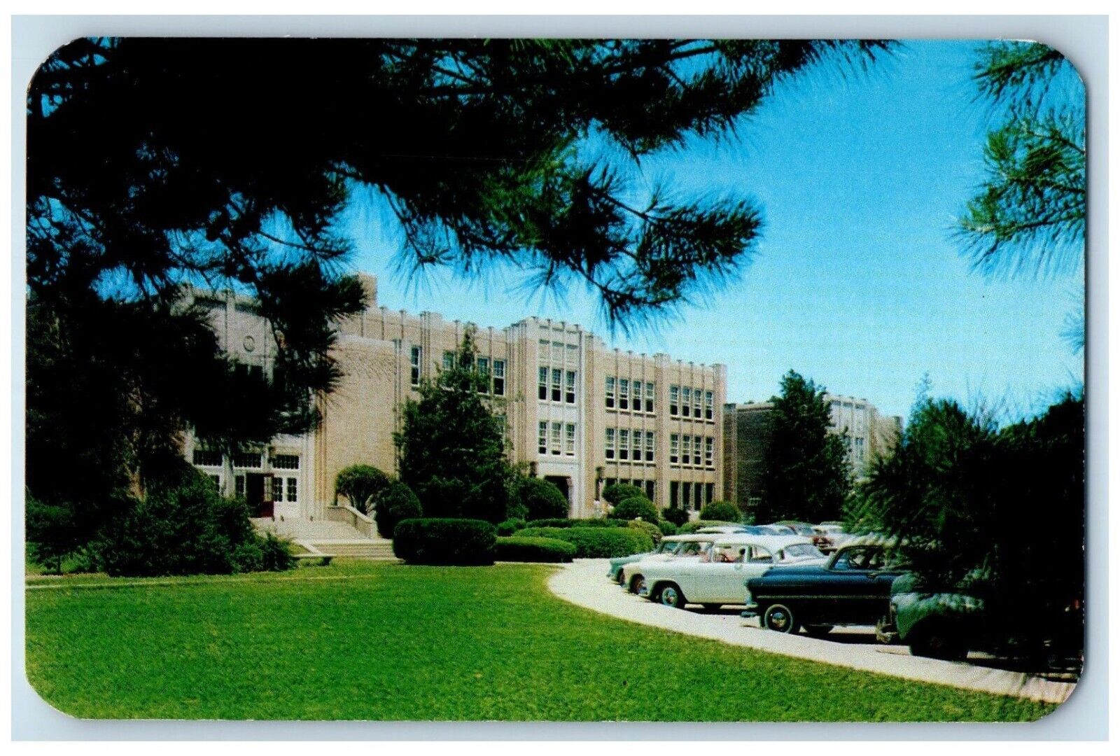 c1960 Brown Hall Administration Building Northeast Louisiana LA College Postcard