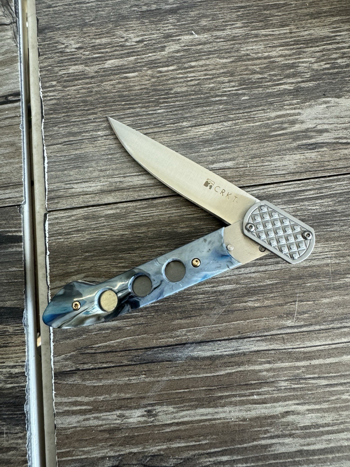 RARE CRKT 7420  Glidelock 2 Neat Folding Knife Gallagher Never Used No Box
