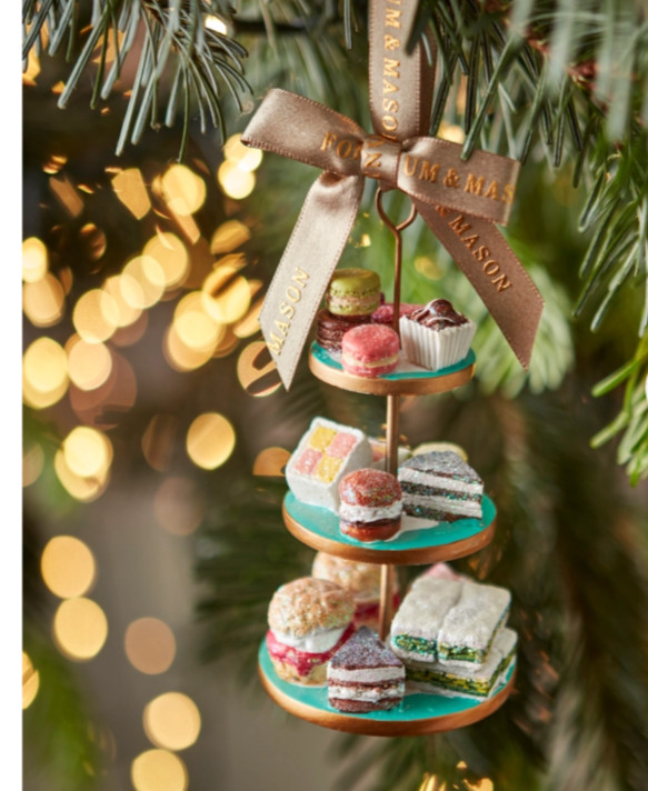 Fortnum and mason christmas ornament uk british cake stand london tea bauble