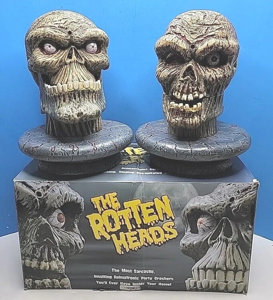 The Rotten Heads Animated Interactive Spencer Halloween Talking Led Lighted Eyes