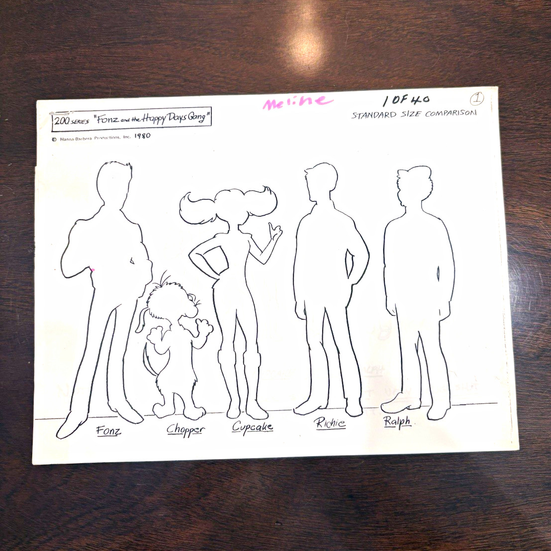 Hanna-Barbera Fonz and the Happy Days Gang 1980 Model Sheets Time Machine 40pgs