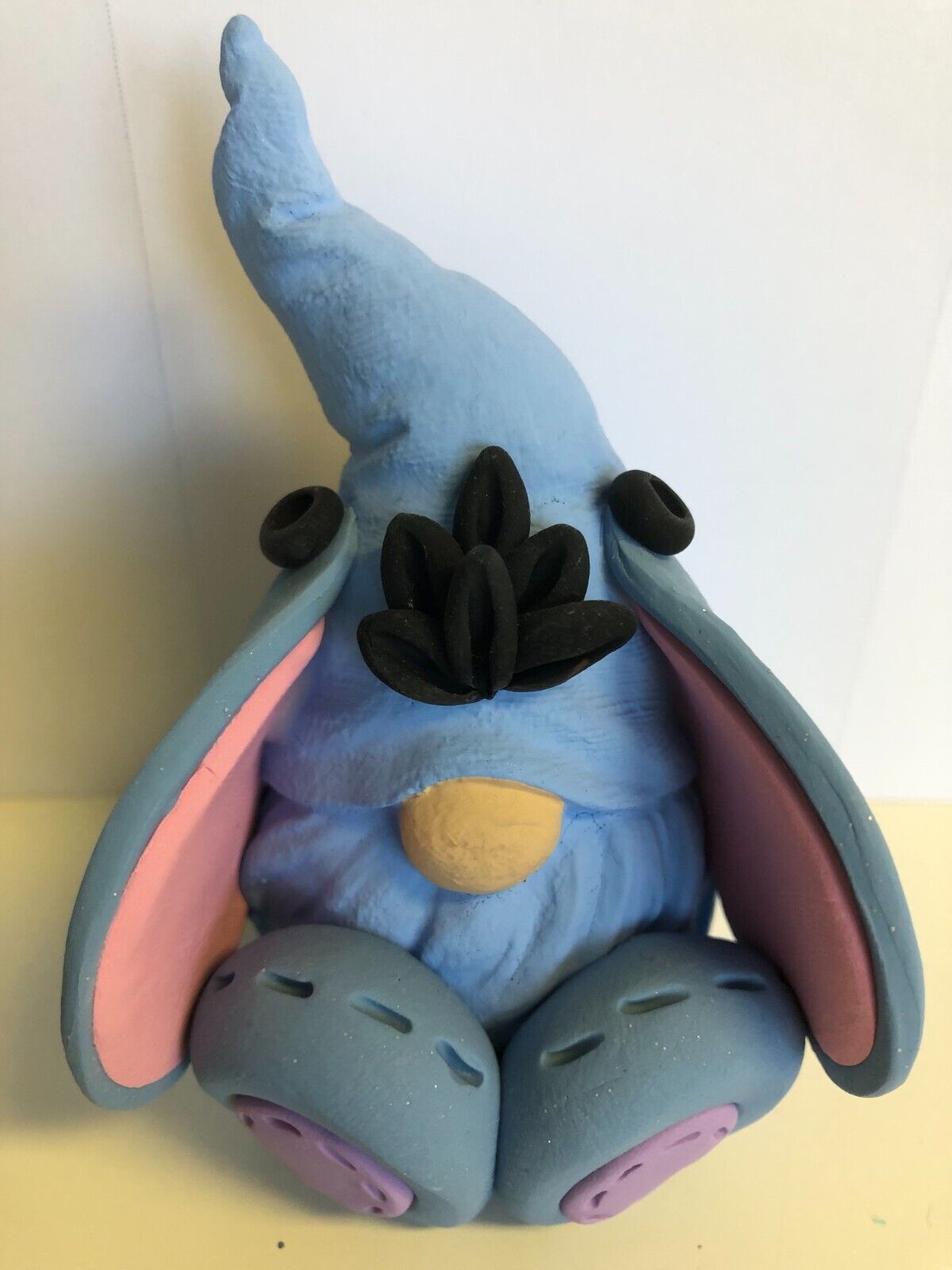 Handmade EEYORE (Winnie the Pooh) Gnome - Polymer clay - Disney Decor